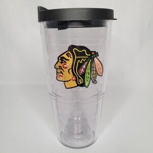 Chicago Blackhawks 24 Oz Tervjs Tumbler Cup Plastic NHL Hockey